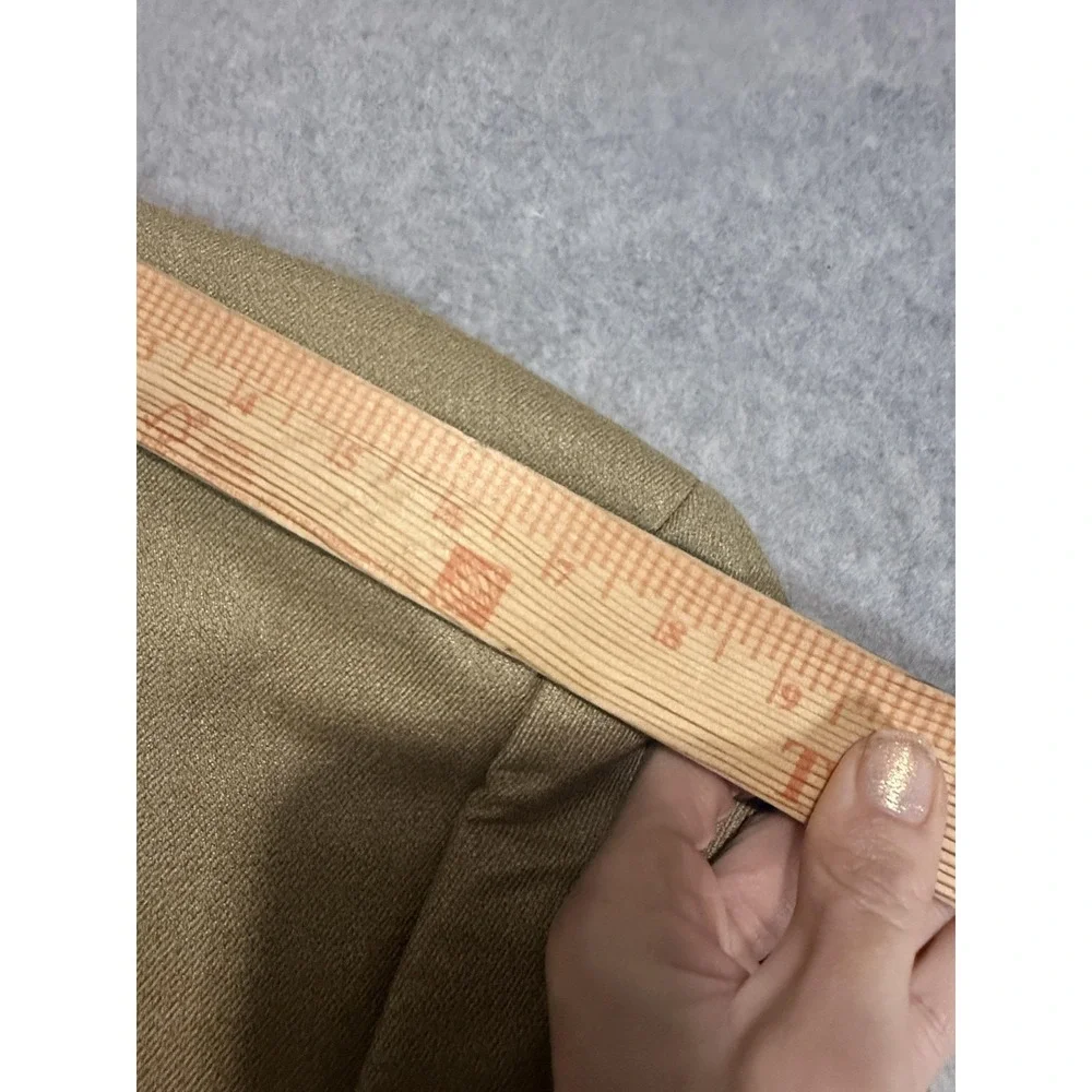 Gianfranco Ruffini‎ Blazer Sport Coat Mens 48L Tan Silk Wool Check Long Jacket